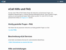 Tablet Screenshot of hilfe.ecall.ch
